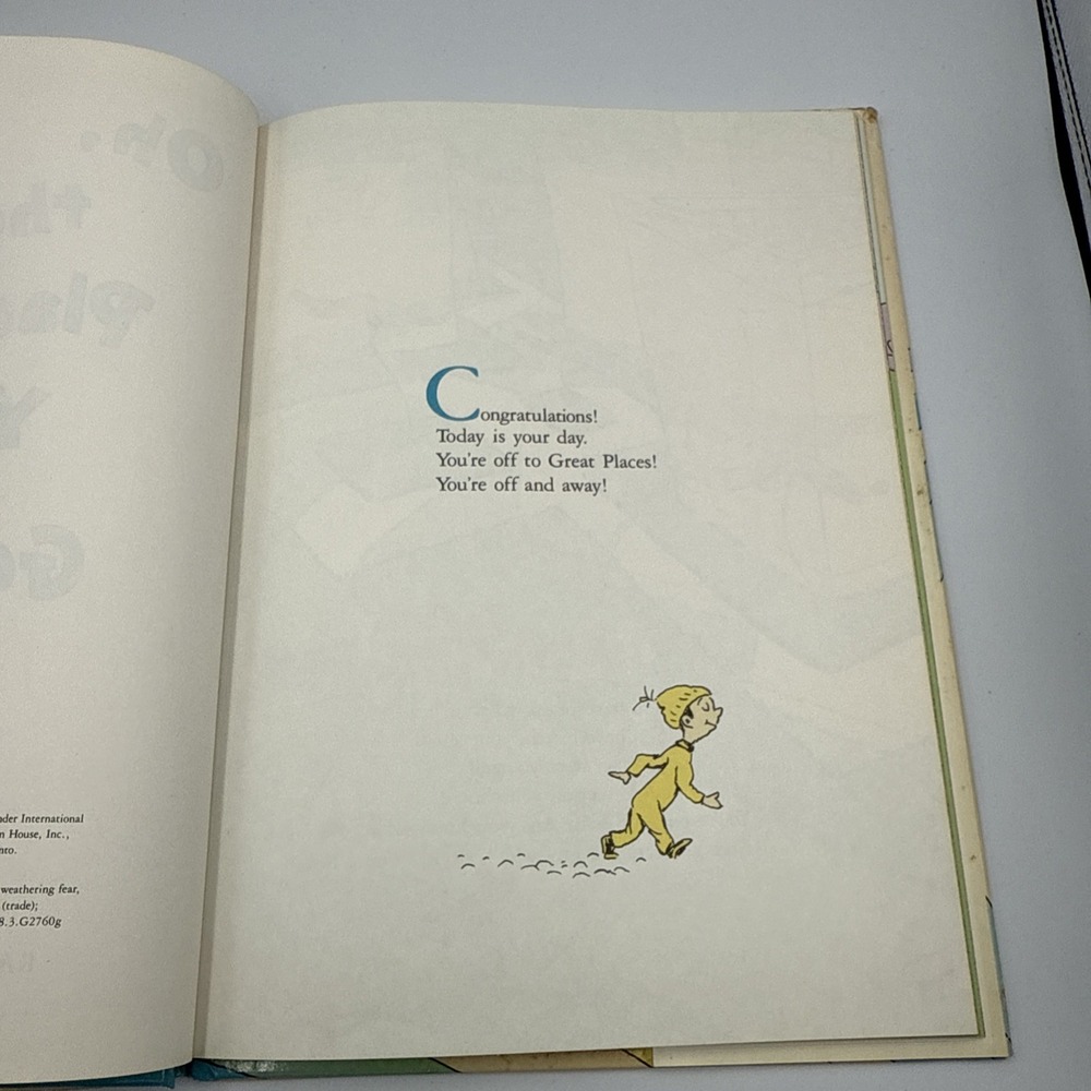 Vintage 1990 "Oh, the Places You'll Go!" By Dr. Seuss 1st Ed. Hardcover Book EUC - Picture 9 of 9